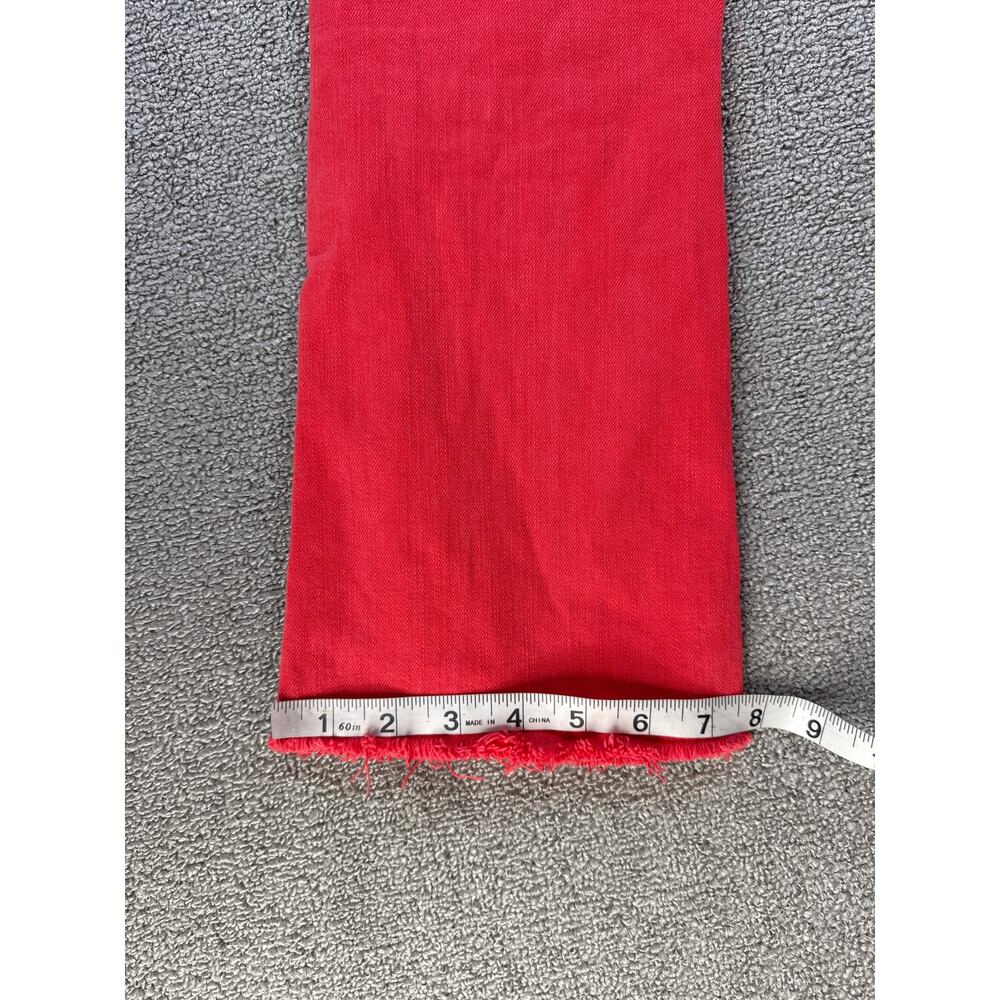 Mother Superior The Hustler Ankle Fray Jeans The Devil May Care Mars Red Sz 28 - Picture 15 of 15
